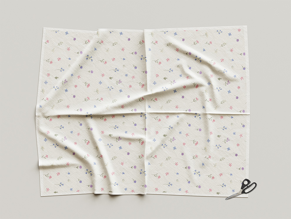 Petal Scatter Fabric Mockup 3